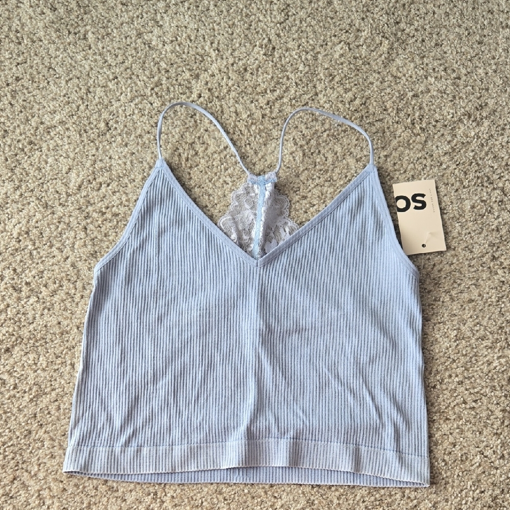 SO Seamless Blue Crop Tank Top